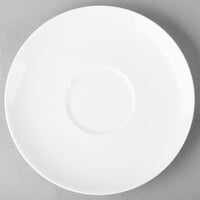 Schonwald 9136918 Fine Dining 6 1/4" Round Continental White Porcelain Saucer - 12/Case