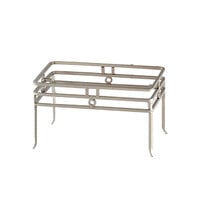 Clipper Mill by GET IRC-1001SC Concierge Chrome Powder Coated Iron Rectangular Riser with Satin Finish - 9 3/4" x 5 5/8" x 5 1/2"