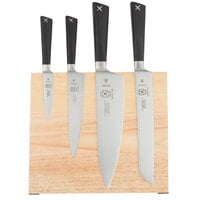 Mercer Culinary M21990 ZüM® 5 Piece Rubberwood Magnetic Board and Knife Set