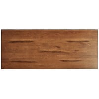 Lancaster Table & Seating Industrial 30" x 72" Solid Wood Live Edge Table Top with Antique Walnut Finish