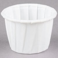 Solo 075 .75 oz. White Paper Souffle / Portion Cup - 250/Pack