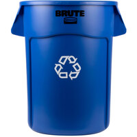 Rubbermaid FG264307BLUE BRUTE 44 Gallon Blue Round Recycling Can