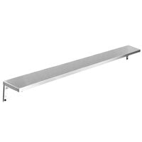Eagle Group TS-DB-HT6 94 1/2" x 10" Stainless Steel Solid Tray Slide with Drop Brackets