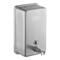 Lavex 40 fl. oz. (1200 mL) Stainless Steel Surface Mounted Vertical Liquid Soap Dispenser