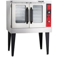 Vulcan VC5ED-12D1 240/3 Single Deck Full Size Electric Convection Oven With Legs - 240V, Field Convertible, 12 kW