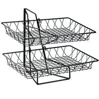 Cal-Mil 1291-2 Two Tier Merchandiser with Rectangular Wire Baskets - 18" x 15" x 15"
