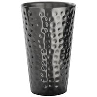 American Metalcraft HMTB16 16 oz. Double-Wall Hammered Black Tumbler