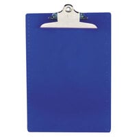 Saunders 21602 1" Capacity 12" x 8 1/2" Blue Recycled Plastic Clipboard with Ruler Edge