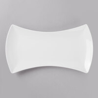 Schonwald 9322632 Event 12 1/2" x 7" Continental White Porcelain Bowtie Tray - 6/Case