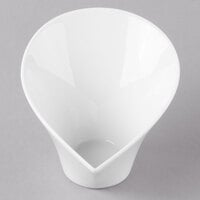 Schonwald 9396112 Grace 3 oz. Continental White Porcelain Calla Bowl - 6/Case
