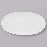 Schonwald 9392233 Grace 13" x 6 7/8" Continental White Porcelain Oval Platter - 6/Case