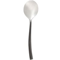 Chef & Sommelier FL909 Black Oak 7" 18/10 Stainless Steel Extra Heavy Weight Soup Spoon by Arc Cardinal - 36/Case