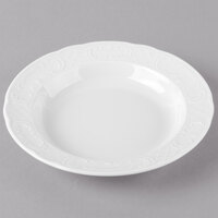 Schonwald 9060120 Marquis 9.5 oz. Continental White Rim Deep Porcelain Soup Bowl - 12/Case