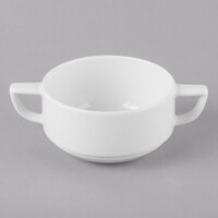 Schonwald 9302728 Event 9.5 oz. Continental White Porcelain Two-Handled Soup Cup   - 12/Case