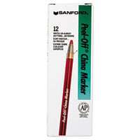 Sharpie 2059 Peel-Off Red China Markers - 12/Box