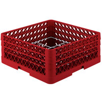 Vollrath PM1211-3-02 Traex® Plate Crate Red 12 Compartment Plate Rack - Holds 5" to 7 5/8" Plates