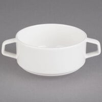 Villeroy & Boch 16-4004-2513 Affinity 11.5 oz. White Porcelain Stackable Soup Cup with Handles - 6/Case