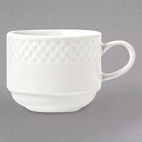 Libbey 999013531 EOS Constellation 9 oz. Lunar Bright White Stacking Porcelain Cup - 36/Case