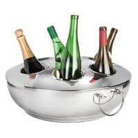 Franmara 8318 Celebration Customizable Seven-Bottle Double-Wall Wine Cooler with Lid - 19" x 7 3/4"