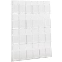 Safco 5601CL Reveal Clear 24-Compartment Wall Mount Display Rack - 41" x 30" x 2"