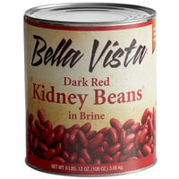 Bella Vista #10 Can Dark Red Kidney Beans in Brine - 6/Case