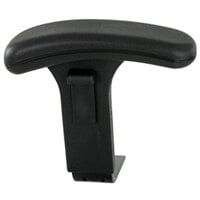 Safco 3496BL Uber Black Adjustable T-Pad Armrest Set