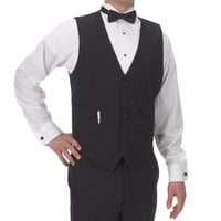 Henry Segal Men's Customizable Black Basic Server Vest - XL