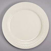 Homer Laughlin by Steelite International HL3427000 Gothic 12 1/2" Ivory (American White) China Plate - 12/Case