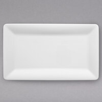 Villeroy & Boch 16-3334-2850 Pi Carre 12 1/2" x 7 1/2" White Porcelain Rectangle Platter - 6/Case