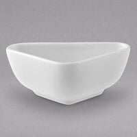 Villeroy & Boch 16-3334-3835 Pi Carre 3 oz. White Porcelain Deep Triangle Bowl - 6/Pack