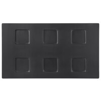 Elite Global Solutions JW6TB Zen 11" x 6 1/2" Rectangular Black Melamine Ramekin Platter - 6/Case