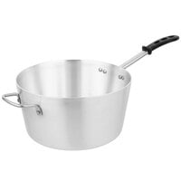 Vollrath 68308 Wear-Ever 8.5 Qt. Tapered Aluminum Sauce Pan with TriVent Black Silicone Handle