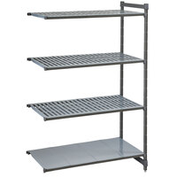 Cambro CBA213084VS4580 Camshelving® Basics Plus Add On Unit with 3 Vented Shelves and 1 Solid Shelf - 21" x 30" x 84"