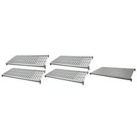 Cambro Camshelving® Basics Plus 18" Shelf Kit with 1 Solid and 4 Vented Shelves