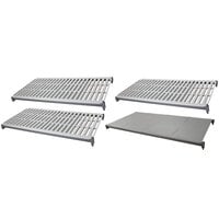 Cambro Camshelving® Basics Plus 18" Shelf Kit with 1 Solid and 3 Vented Shelves