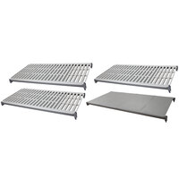 Cambro CBSK2448VS4580 Camshelving® Basics Plus 24" x 48" Shelf Kit with 1 Solid and 3 Vented Shelves