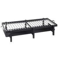 Eastern Tabletop 3255GMB P2 41 1/2" x 11 1/2" x 10" Black Coated Stainless Steel Grill Stand with Removable Grill Top