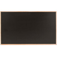 Aarco OC4872B 48" x 72" Black Solid Oak Wood Frame Slate Composition Chalkboard