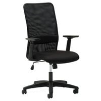 OIF SM4117 Black Mesh High-Back Chair with Arms