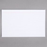 Oxford OXF 51EE 5" x 8" White Ruled Index Card - 100/Pack