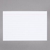 Oxford OXF 41EE 4" x 6" White Ruled Index Card - 100/Pack
