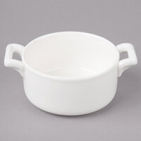 Bon Chef 1600002P 9.5 oz. Mid Century White Porcelain Cocotte - 36/Case