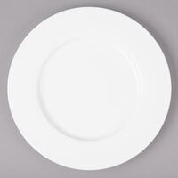 Bon Chef 5000007B Wide Rim 9" White Bone China Salad Plate - 24/Case