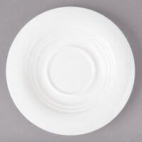 Bon Chef 1000008P Concentrics 5" White Porcelain Demi Saucer - 36/Case