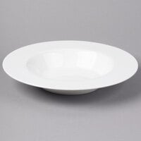 Bon Chef 5000013B Wide Rim 11 1/2" White Bone China Pasta Plate - 12/Pack