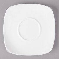 Bon Chef 1200006P Globe 6" x 6" White Porcelain Saucer - 36/Case