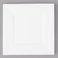 Bon Chef 5000005B Wide Rim 7 1/2" White Bone China Square Plate - 24/Case