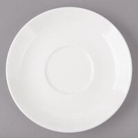 Bon Chef 1300004P Circles 6" White Porcelain Saucer - 36/Case