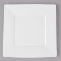 Bon Chef 5000004B Wide Rim 6" White Bone China Square Plate - 36/Case