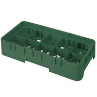 Cambro Camrack 11 3/4" High 10-Compartment Half-Size Glass Rack with 6 Extenders